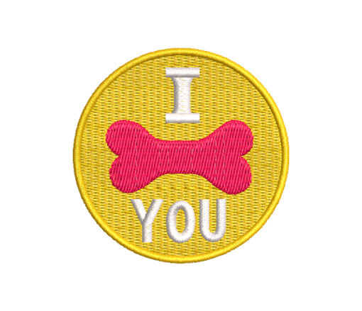 I Love You Machine Embroidery Design