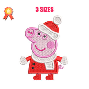 Christmas Pepa Pig Machine Embroidery Design