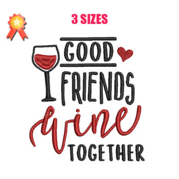 Good Friends Machine Embroidery Design