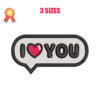 I Love You Machine Embroidery Design