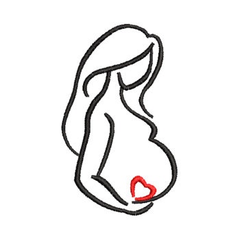 Pregnancy 2 Machine Embroidery Design