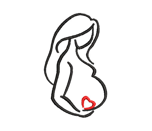 Pregnancy 2 Machine Embroidery Design