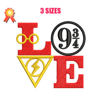 Love Harry Potter Machine Embroidery Design