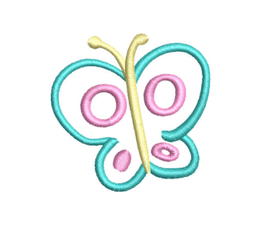 Cute Butterfly Machine Embroidery Design