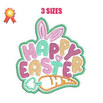 Happy Easter Machine Embroidery Design