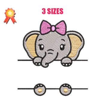 Baby Elephant Machine Embroidery Design