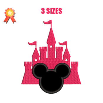 Mickey Mouse Castle Machine Embroidery Design