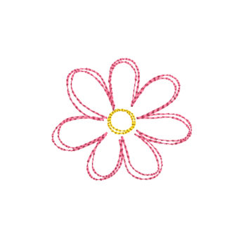 Cute Flower Machine Embroidery Design