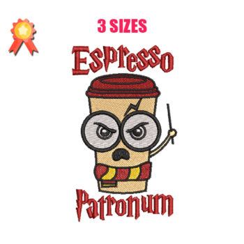 Espresso Patronum Machine Embroidery Design