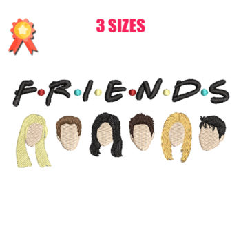 Friends 2 Machine Embroidery Design