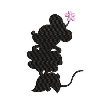 Minnie Mouse Silhouette Machine Embroidery Design
