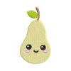 Cute Pear Machine Embroidery Design