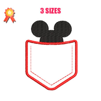 Mickey Mouse Pocket Machine Embroidery Design