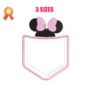 Minnie Mouse Pocket Machine Embroidery Design
