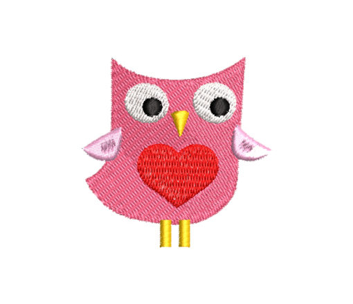 The owl of love Machine Embroidery Design